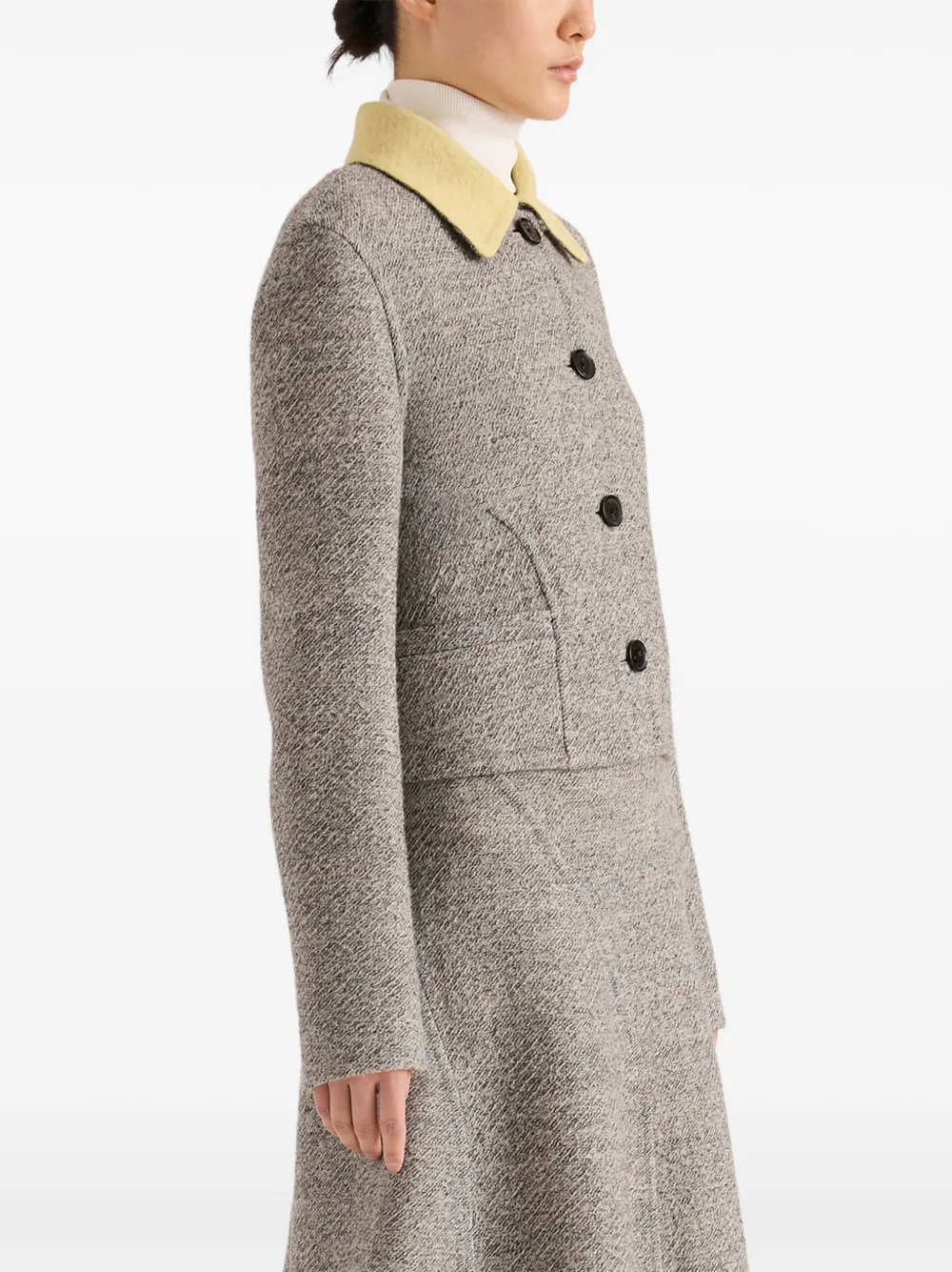 Proenza Schouler Gaelle jack met contrasterende kraag Grijs