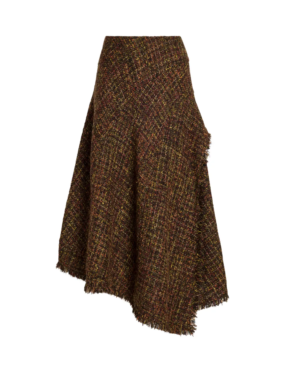 Proenza Schouler White Label mid Layne asymmetric tweed skirt - Marrone