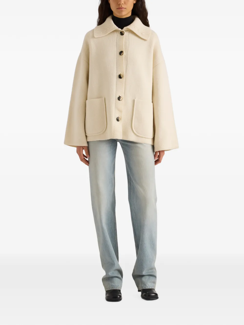 Proenza Schouler White Label Nelly jack met knopen Beige