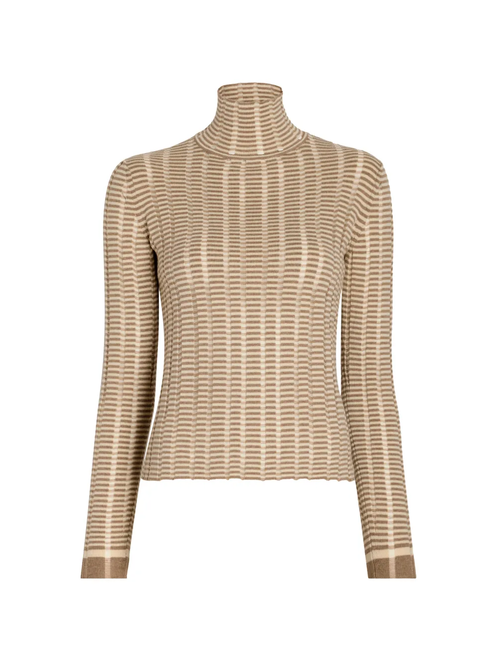 Proenza Schouler White Label Stina ladder-stripe turtleneck sweater - Toni neutri