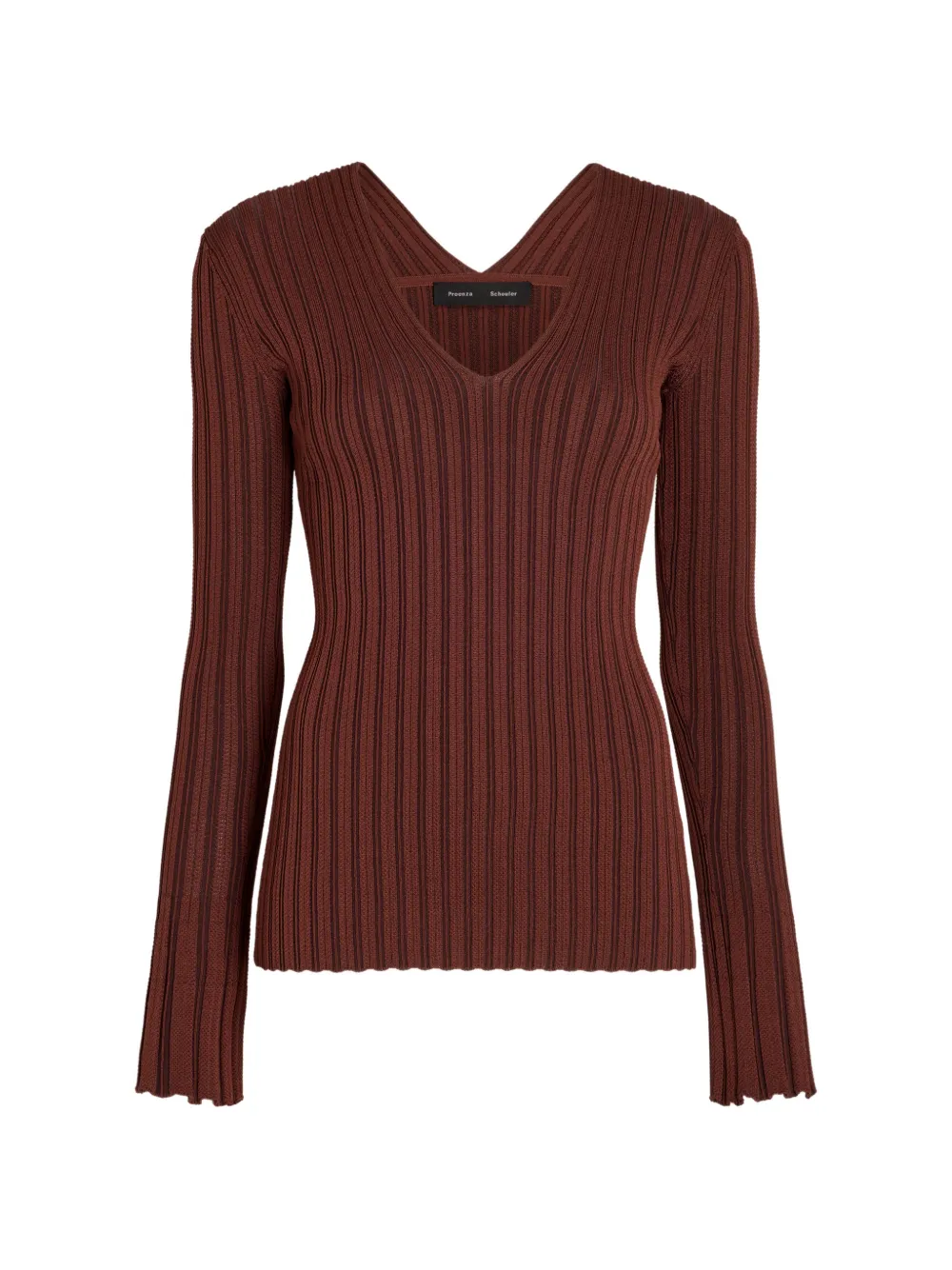 Proenza Schouler Roux top in viscose silk rib - Braun