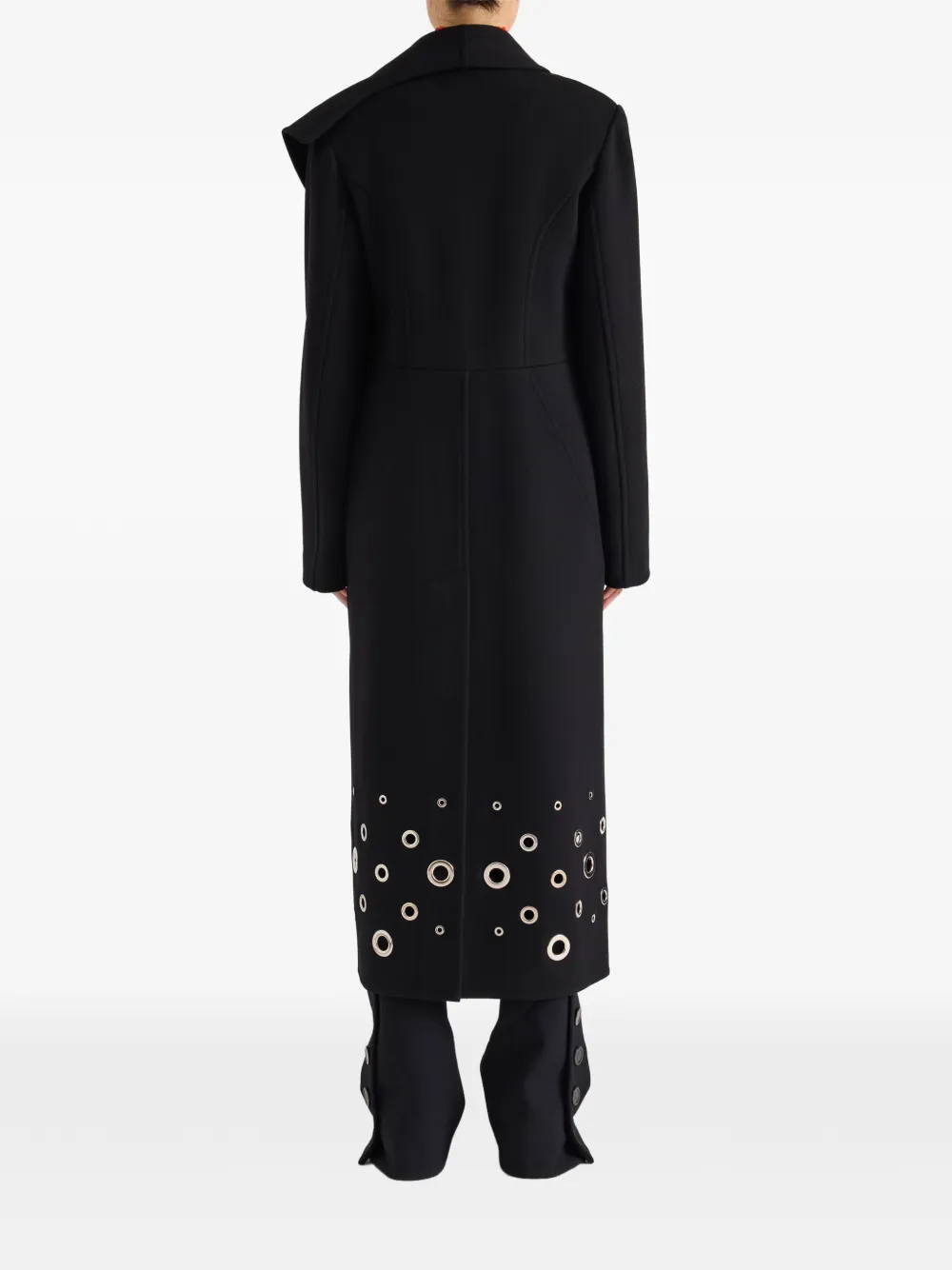 Proenza Schouler Alix jas van compacte melton wol Zwart