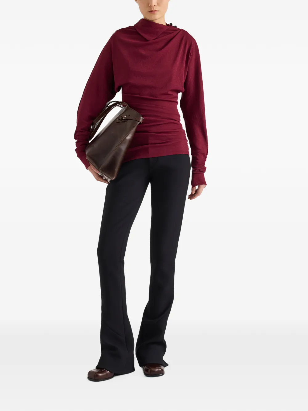 Proenza Schouler Golda top van gauzy jersey Rood