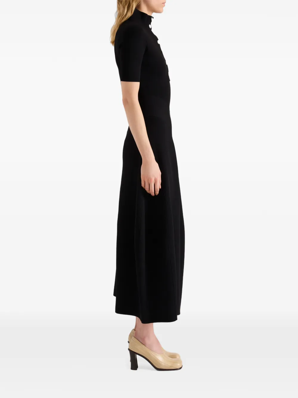 Proenza Schouler Mathilde jurk van compacte stretch viscose Zwart