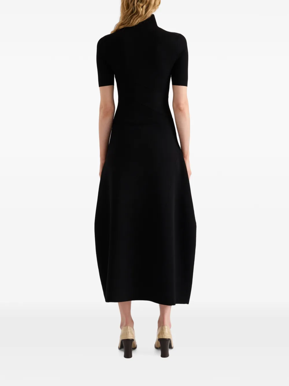 Proenza Schouler Mathilde jurk van compacte stretch viscose Zwart