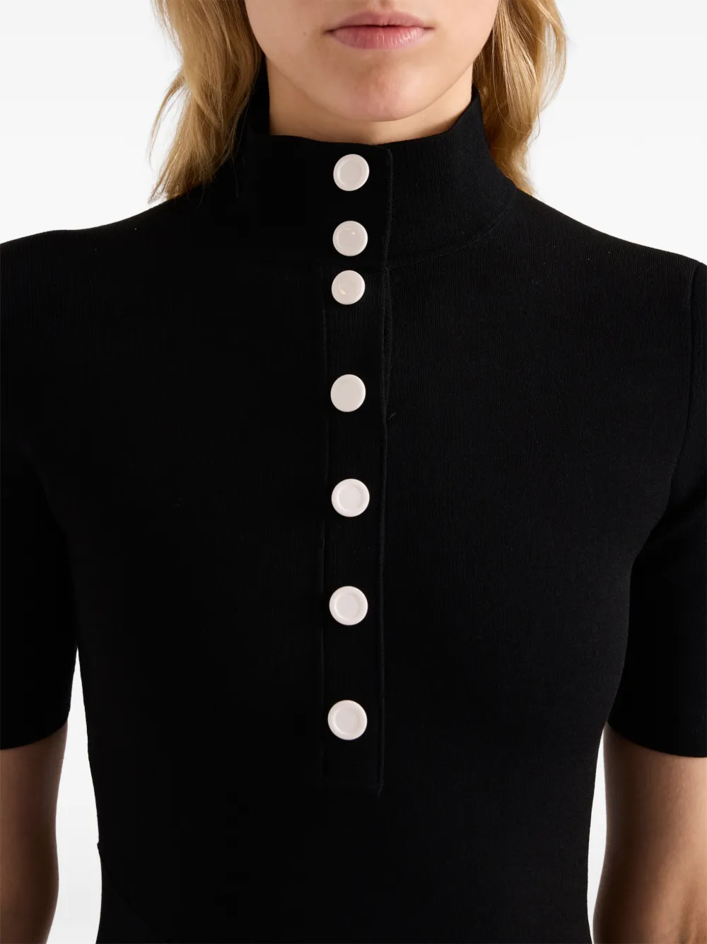 Proenza Schouler Mathilde jurk van compacte stretch viscose Zwart