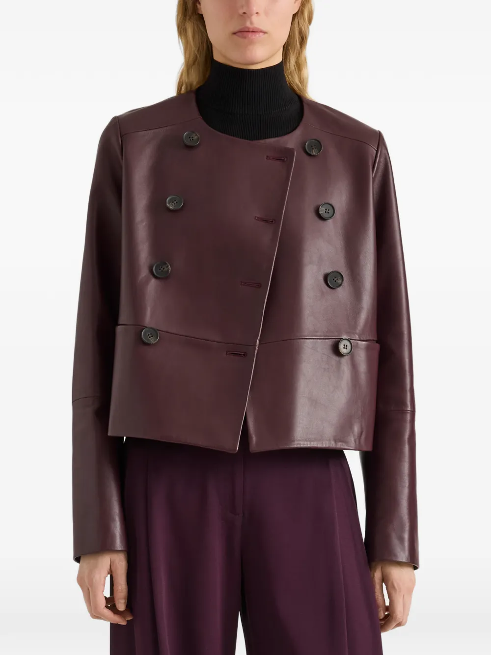 Proenza Schouler White Label Courtney leather jacket Rood