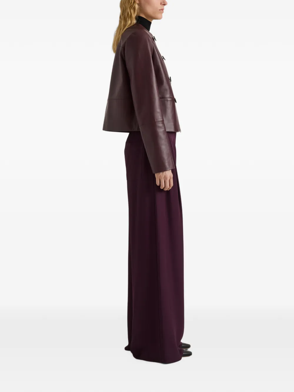 Proenza Schouler White Label Courtney leather jacket Rood