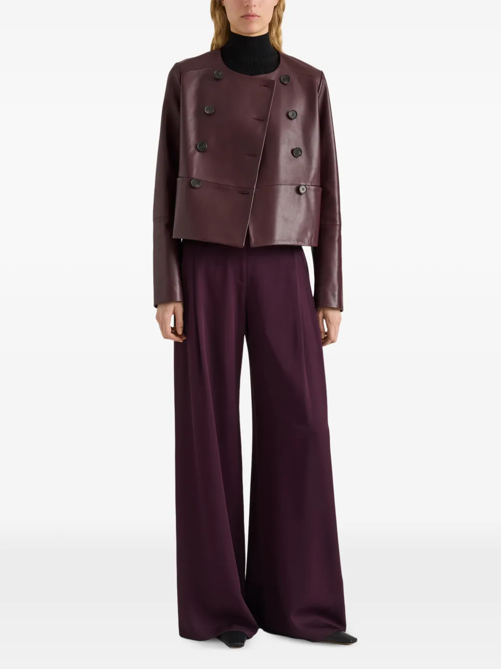Proenza Schouler White Label Courtney leather jacket Rood