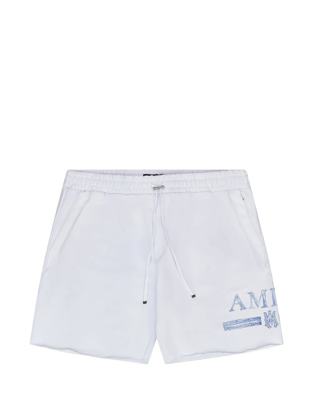 AMIRI MA Watercolor Bar drawstring shorts - Bianco