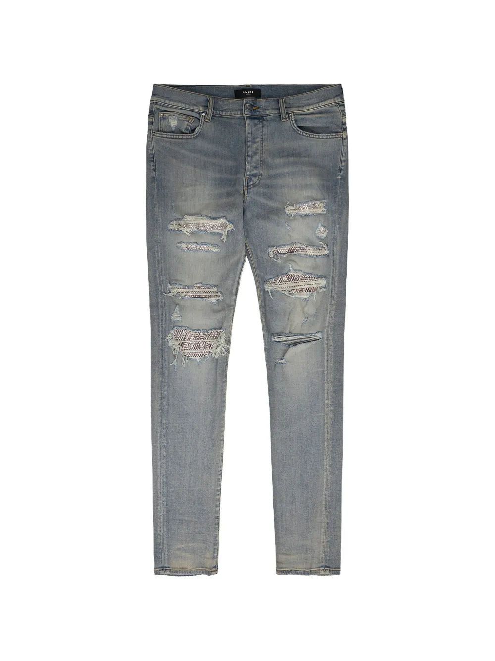 AMIRI Thrasher crystal-embellished jeans - Blu