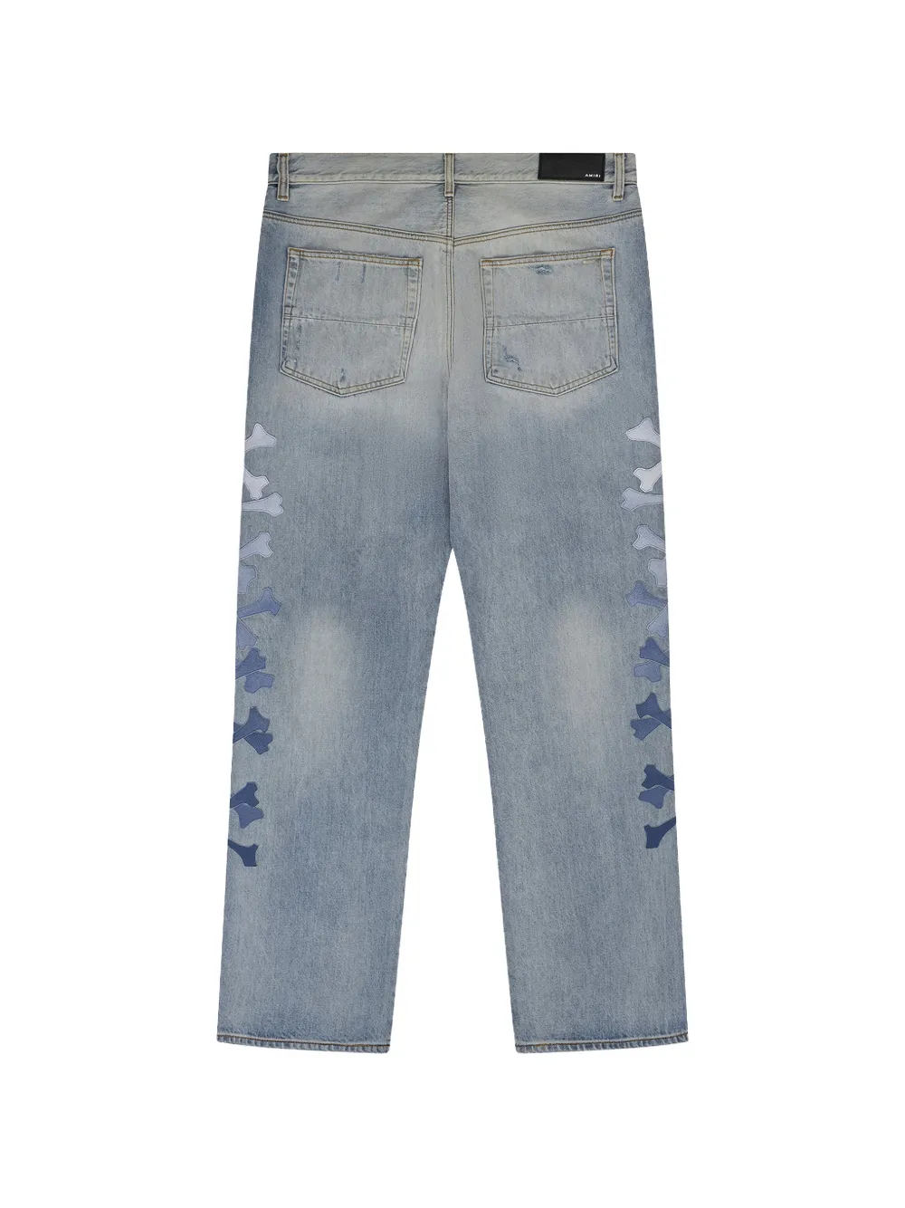 AMIRI Gradient Bones straight-leg jeans Blauw
