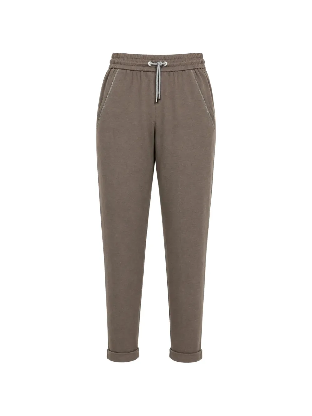 Brunello Cucinelli cotton silk joggers - Marrone