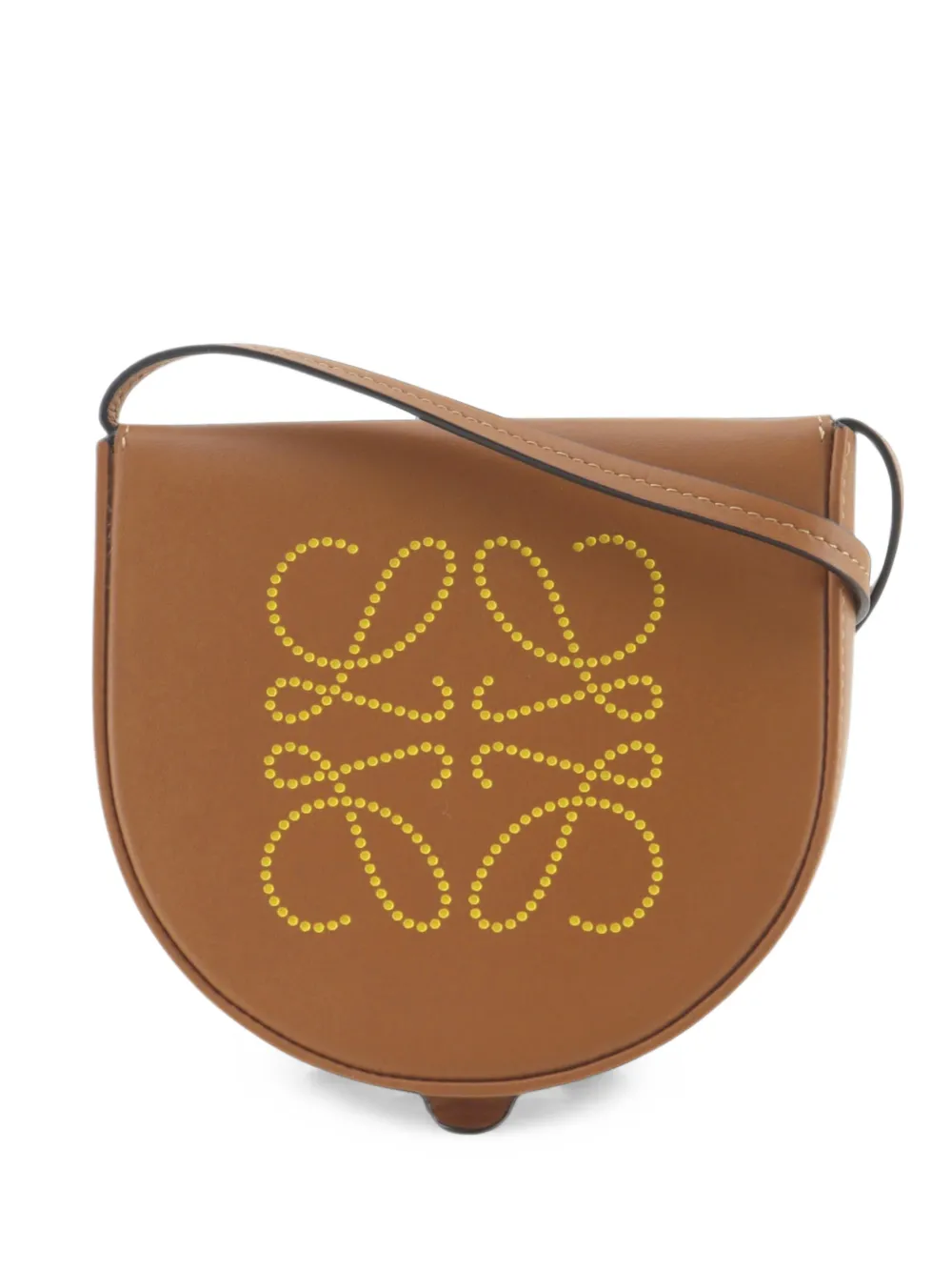 Loewe Pre-Owned 2020 Mini Smooth Calfskin Anagram Heel crossbody bag - Braun