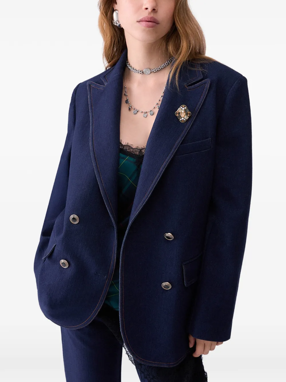 LIU JO Blazer met dubbele rij knopen Blauw