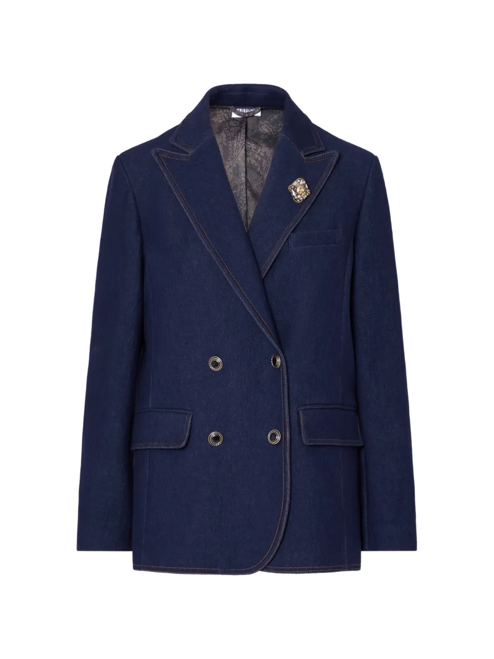LIU JO double-breasted denim blazer - Blu