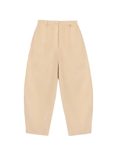 Cordera corduroy curved tapered trousers