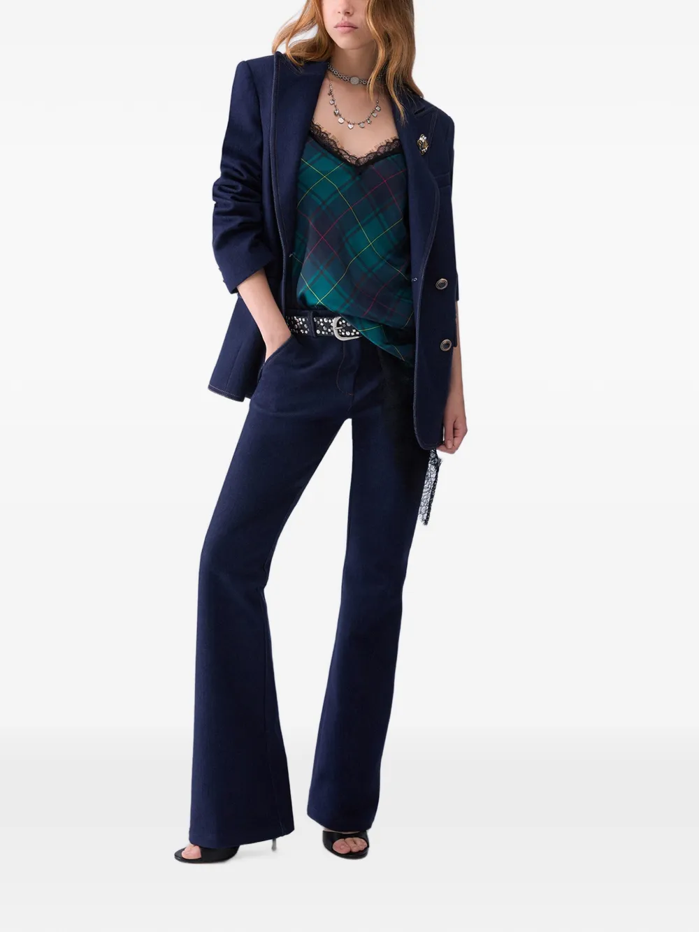 LIU JO Bootcut jeans met kettingdetail Blauw