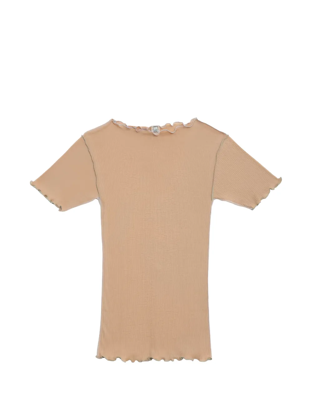 Baserange Vein lettuce-trim T-shirt - Nude