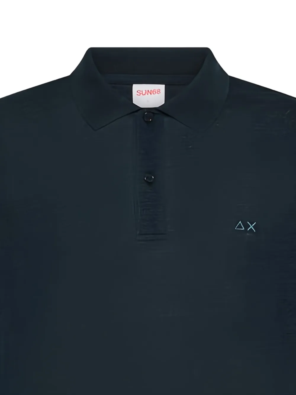Sun68 Poloshirt met geborduurd logo Blauw