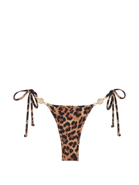 Reina Olga Carioca Splash leopard-print bikini bottoms