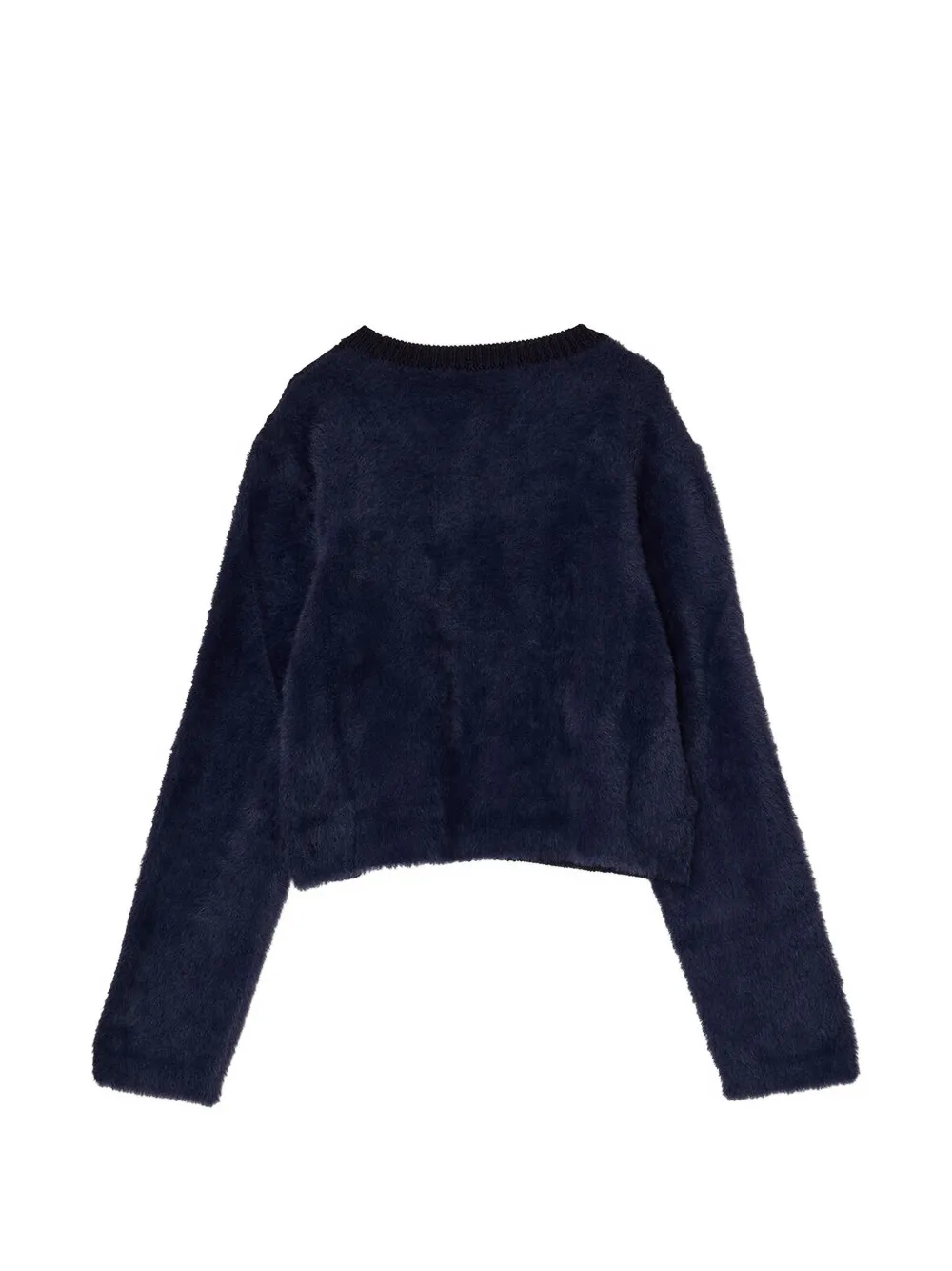 Liu Jo Kids Kabelgebreide trui met pluizige textuur Blauw