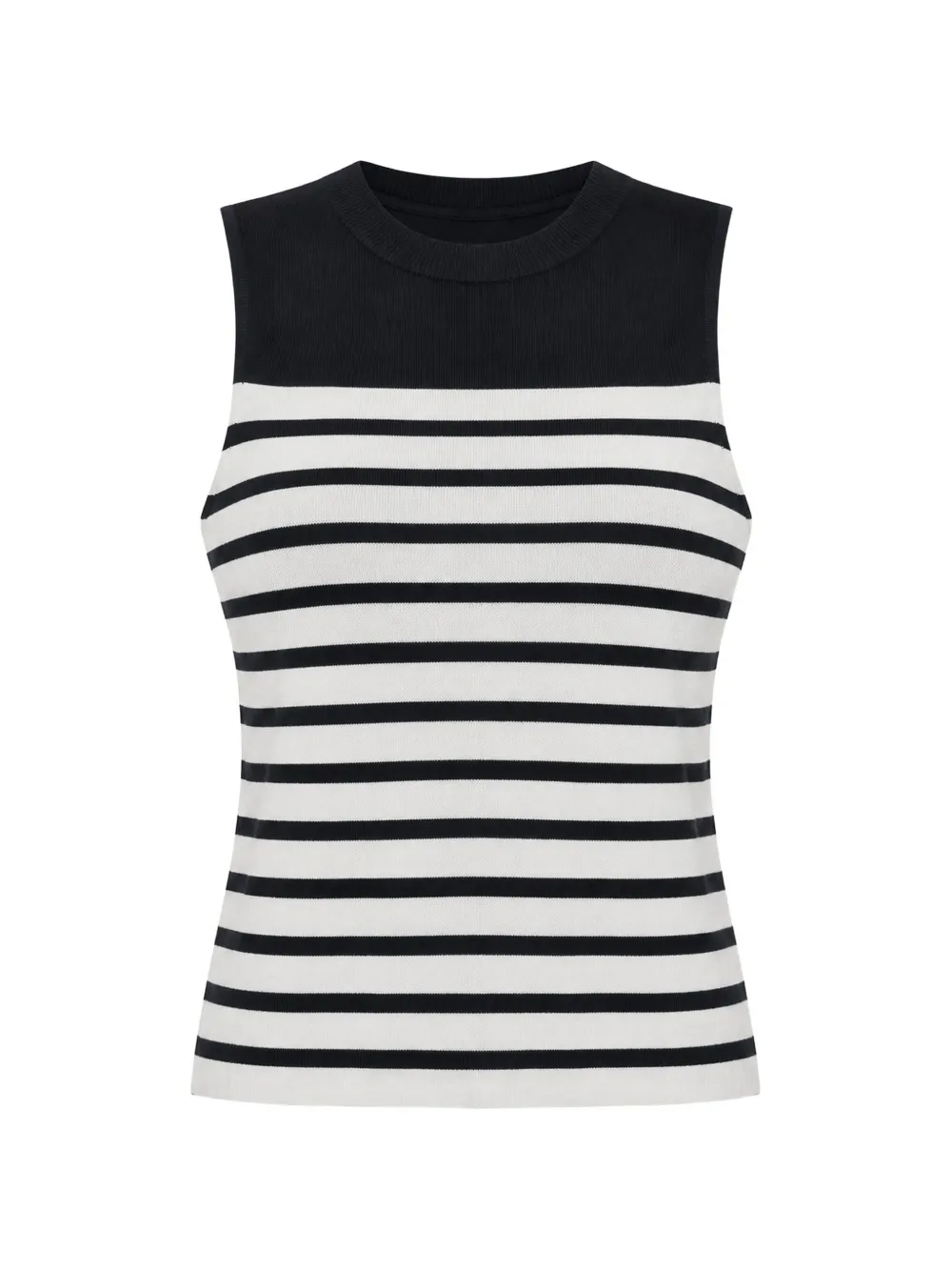 Semicouture striped sleeveless tank top - Nero