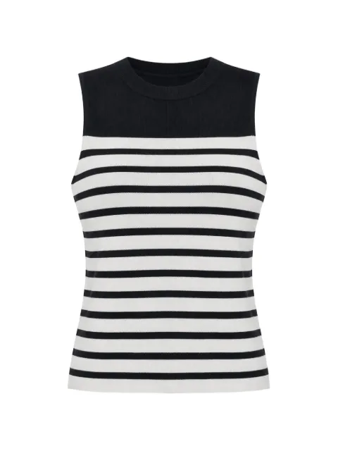 Semicouture top sin mangas a rayas