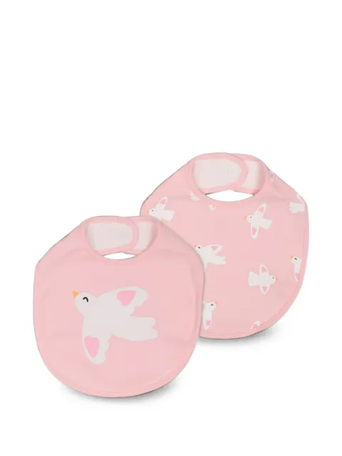 Stella McCartney Kids dove-print bibs set (set of two)