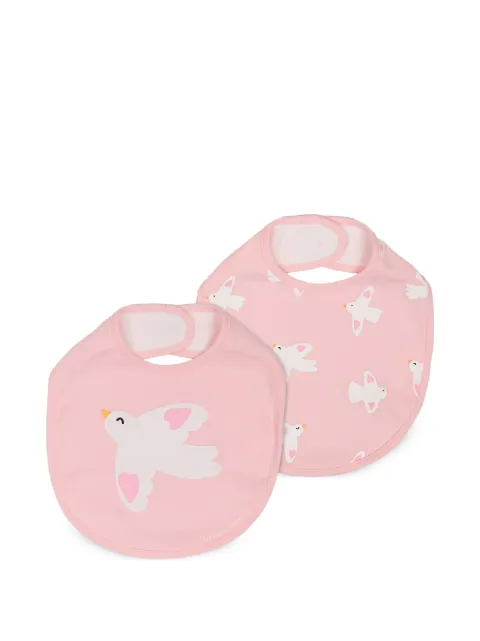 Stella McCartney Kids dove-print bibs set (set of two)