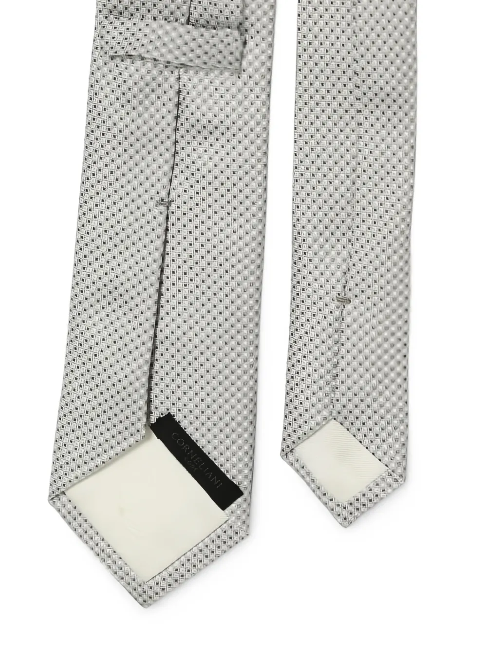 Corneliani Stropdas met geometrisch patroon Grijs