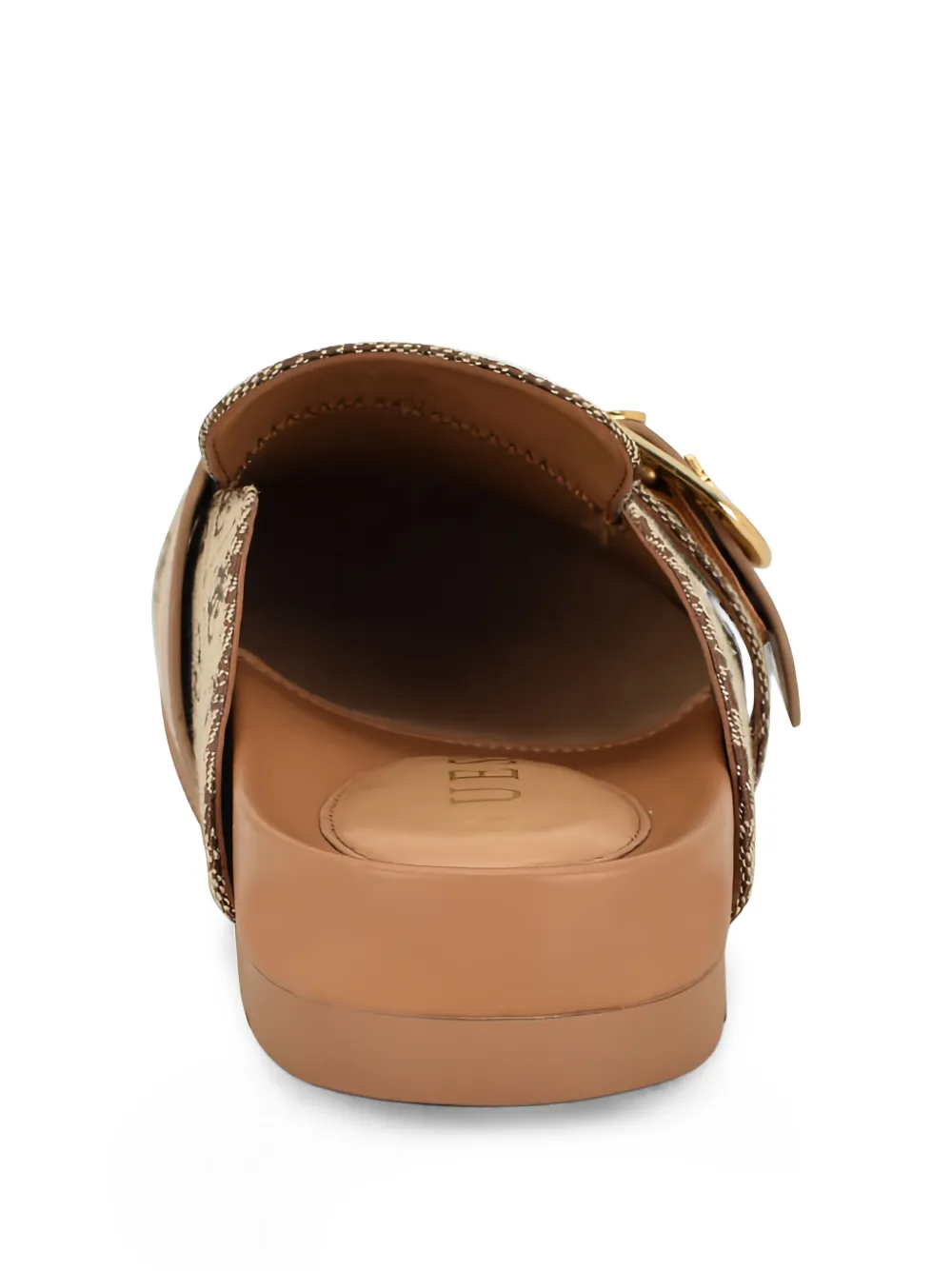 GUESS USA Galavanta monogram-pattern mules Beige