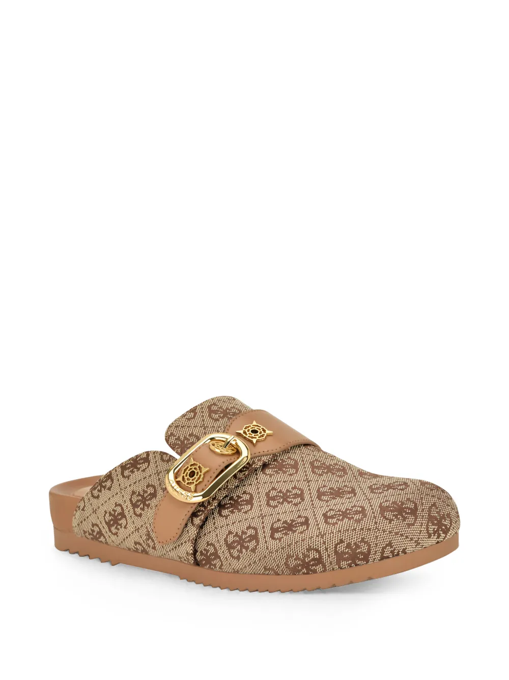 GUESS USA Galavanta monogram-pattern mules Beige