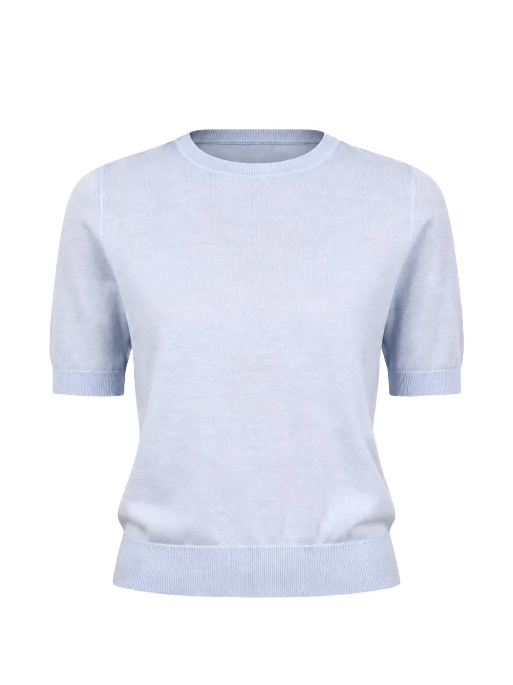Solocascmir short-sleeve cashmere sweater - Blau