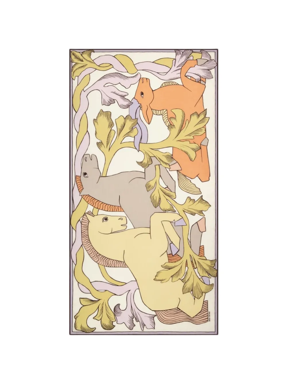 Inoui Editions horse-print scarf - Weiß