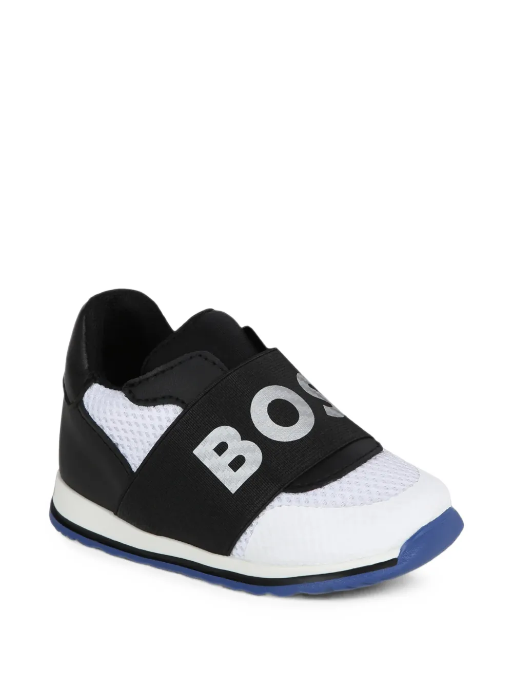 BOSS Kidswear logo-print mesh sneakers Zwart