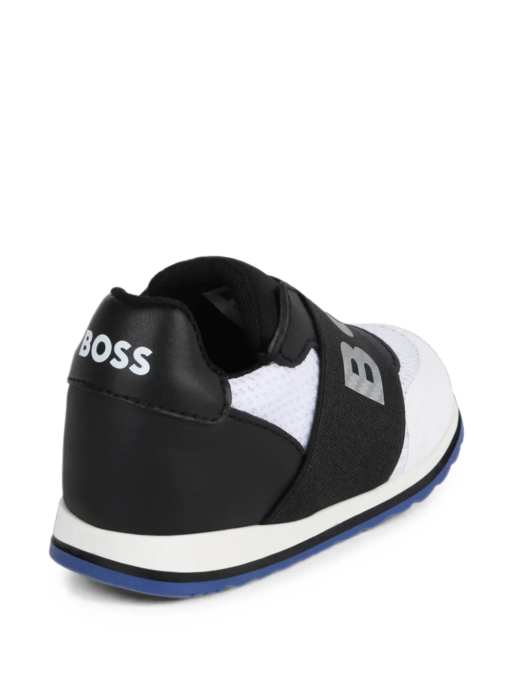 BOSS Kidswear logo-print mesh sneakers Zwart