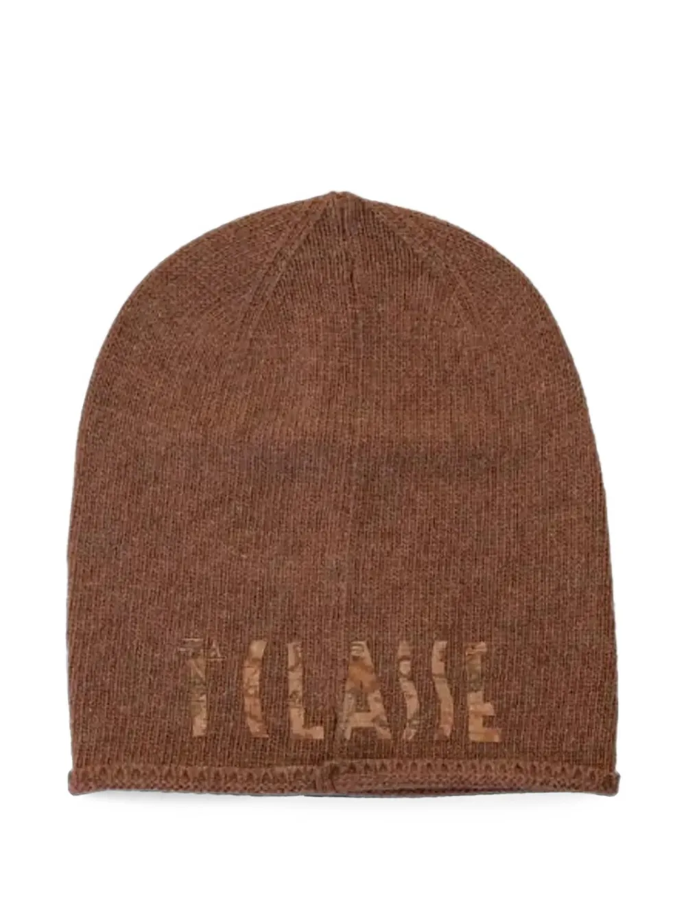 ALVIERO MARTINI 1° CLASSE logo-print knitted beanie hat - Marrone