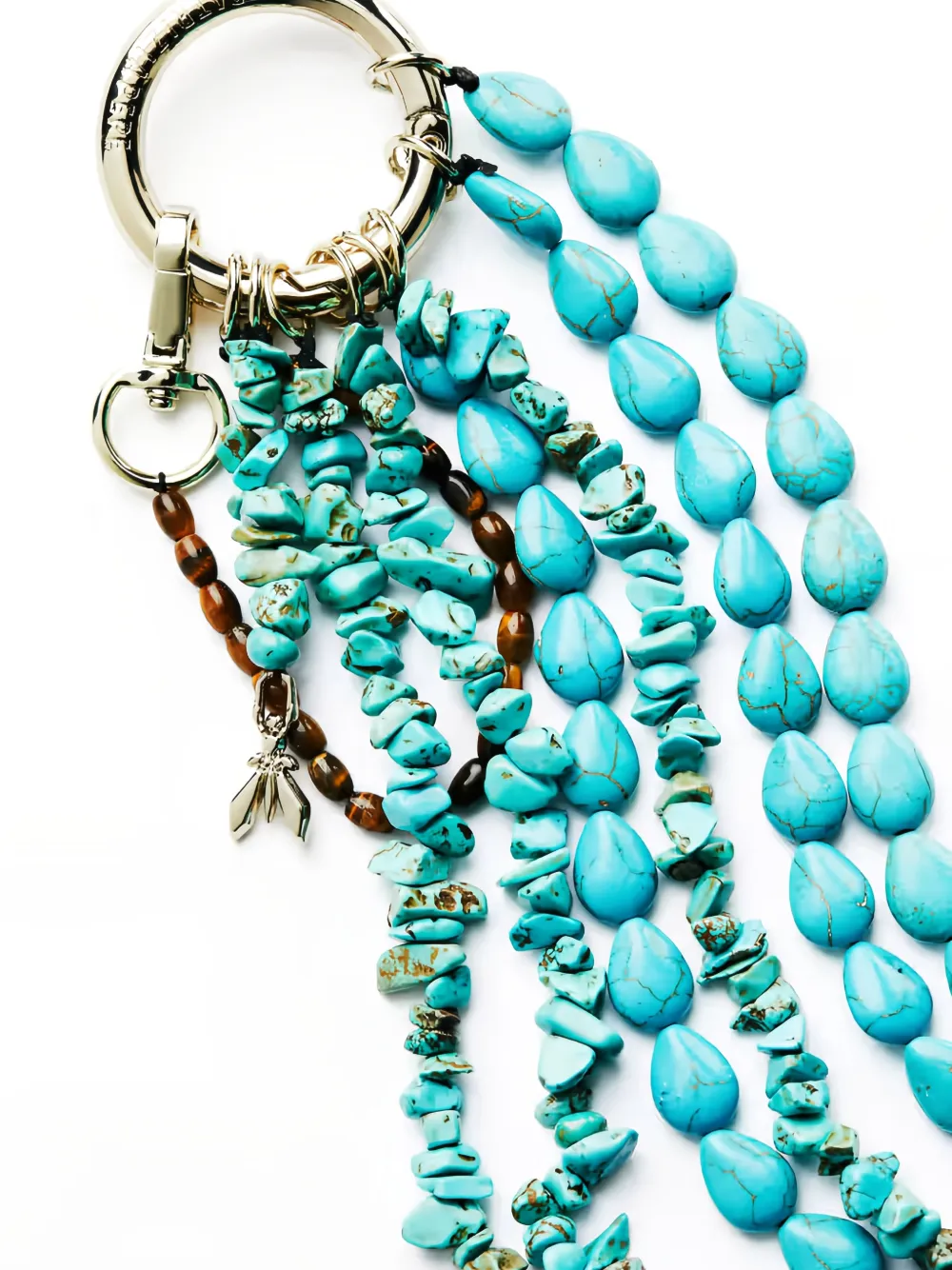 Patrizia Pepe Fly sleutelhanger met kralen Blauw
