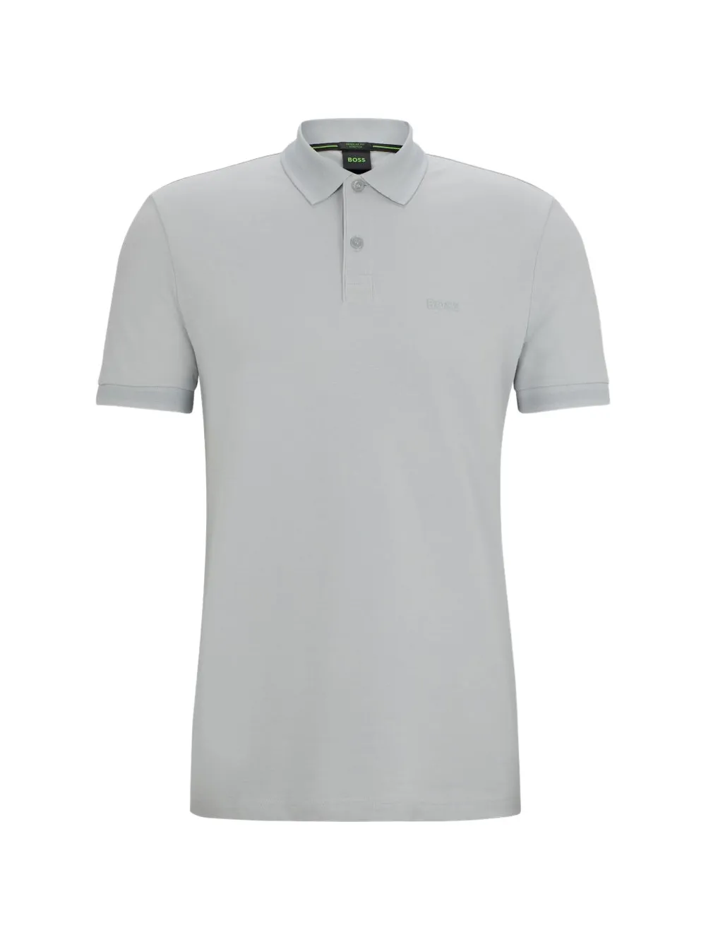 BOSS logo-embroidered polo shirt - Grau
