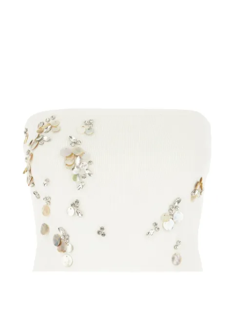 ALPHA STUDIO embellished strapless crop top