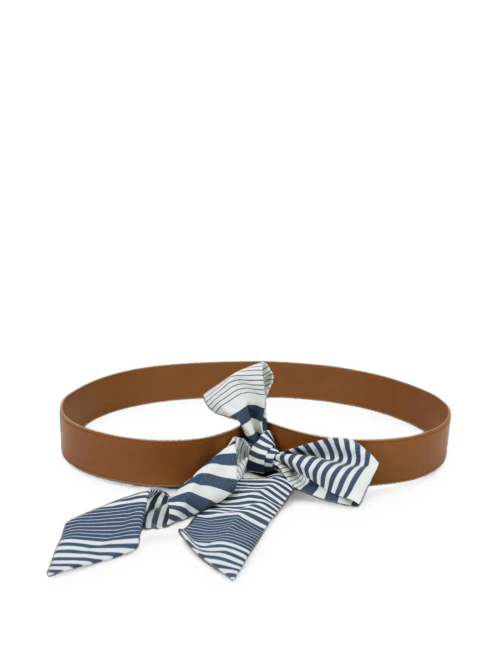 Loro Piana Olina striped belt - Marrone