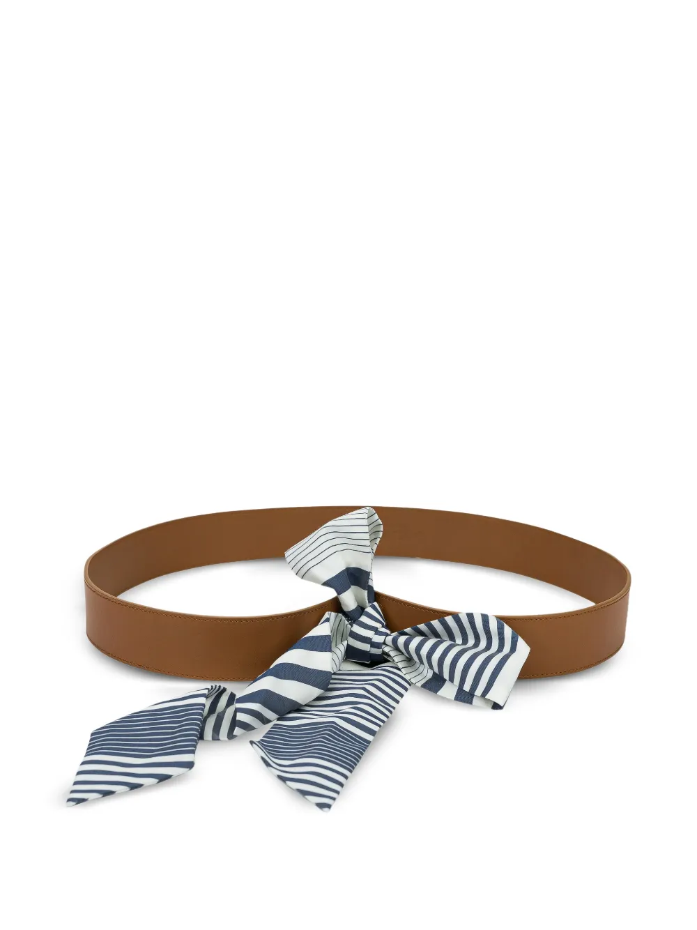 Loro Piana Olina striped belt - Marrone