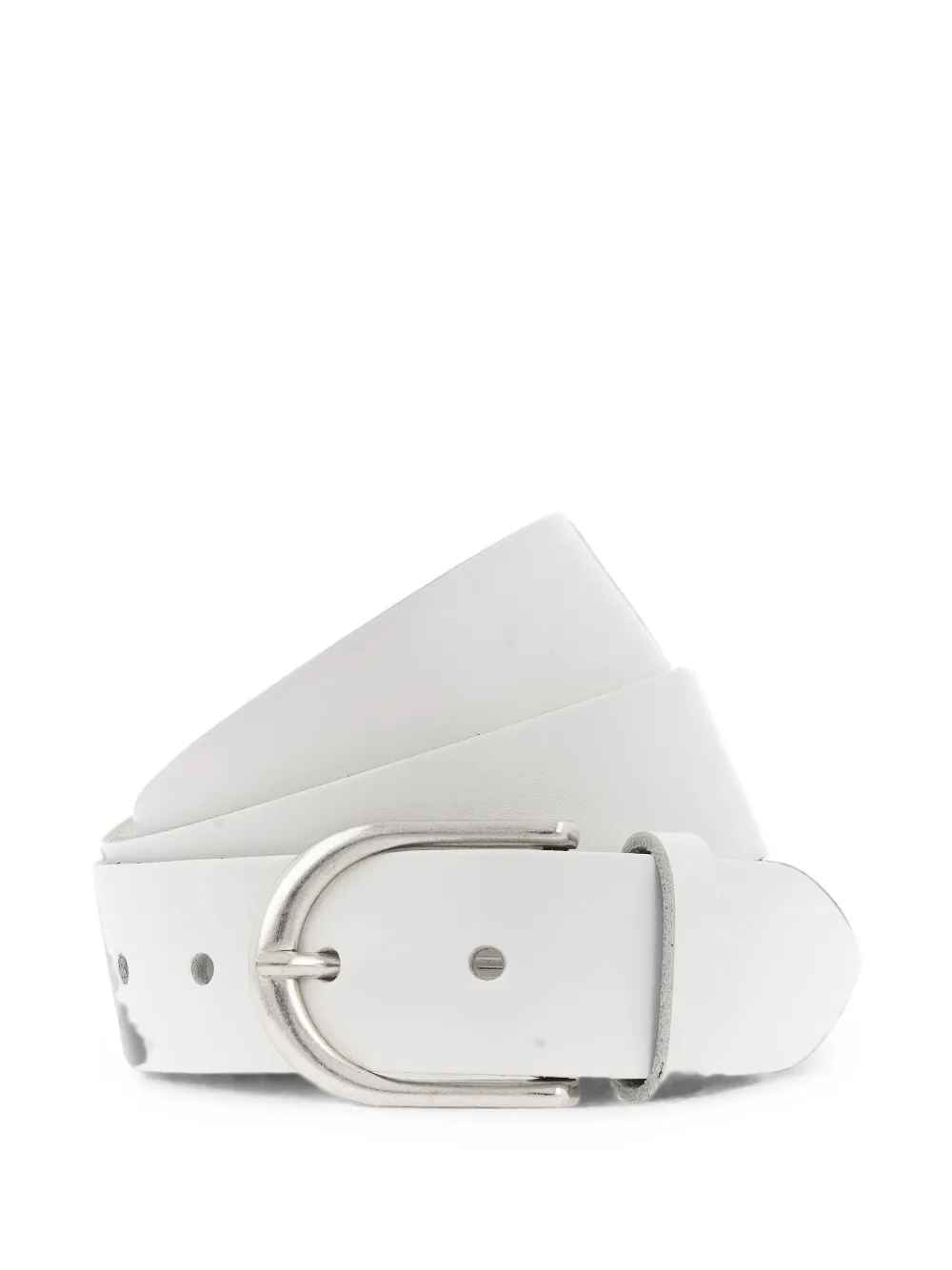 BGM LABEL Cintura in pelle con fibbia - Bianco