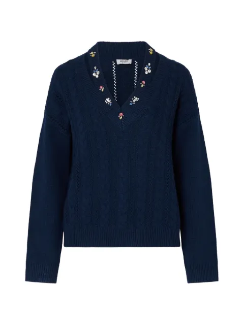 LIU JO sweater with jewel embroidery