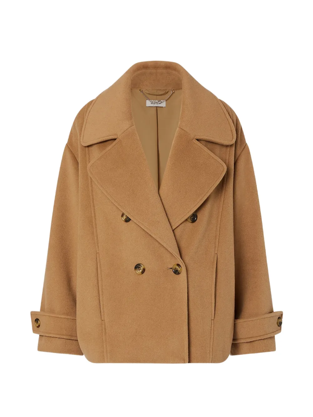 LIU JO short double-breasted wool coat - Toni neutri