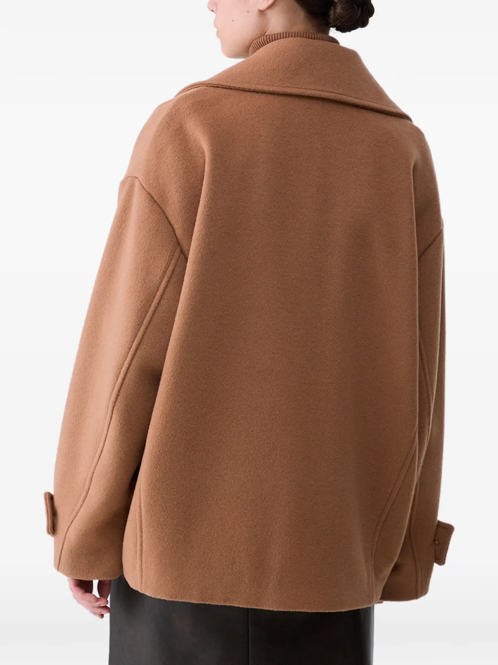 LIU JO Wollen jas met dubbele rij knopen Beige