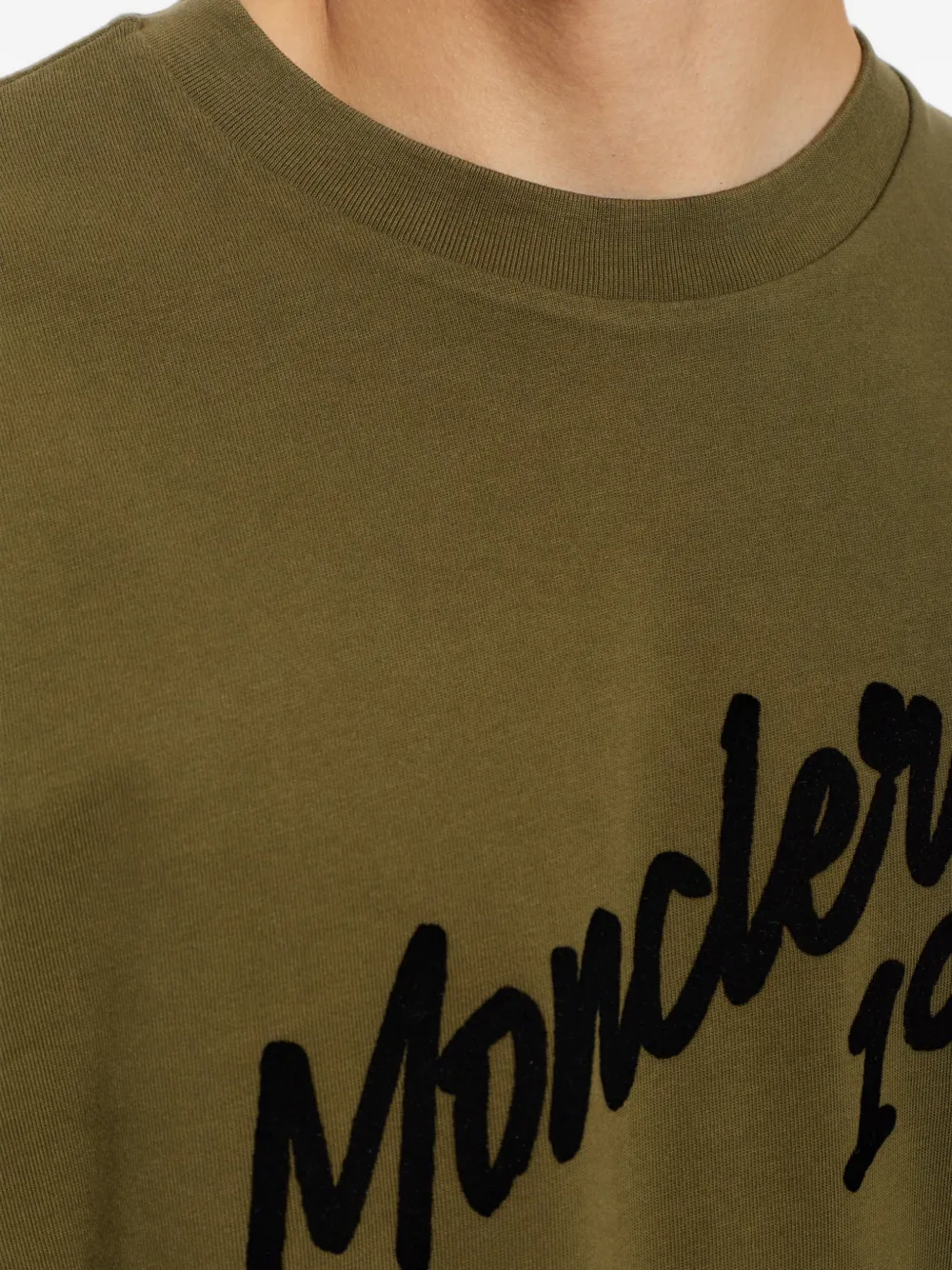 Moncler T-shirt met logoprint Groen