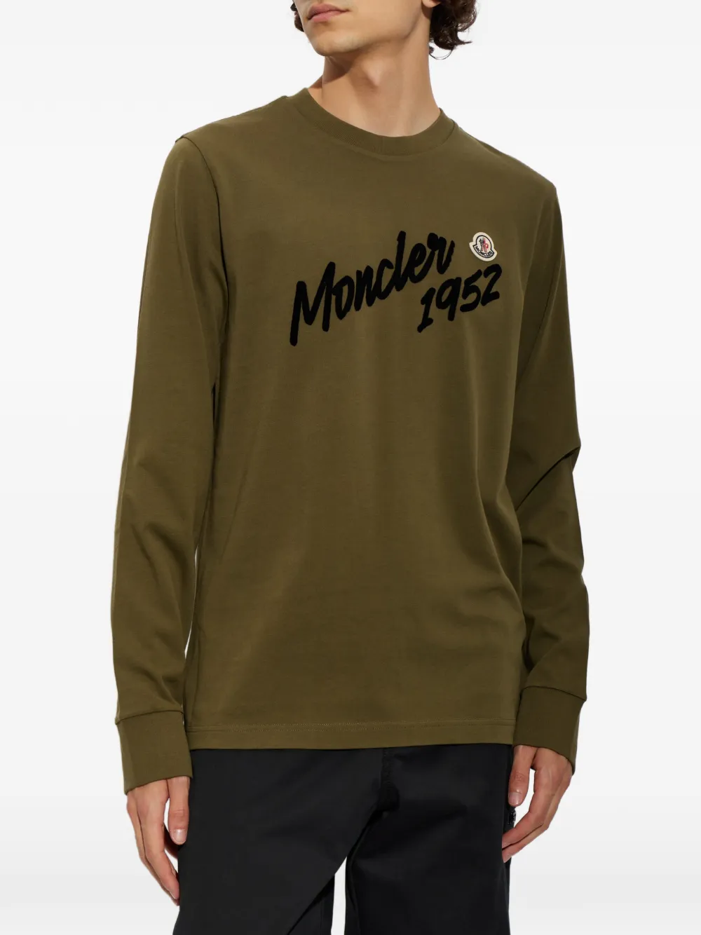 Moncler T-shirt met logoprint Groen