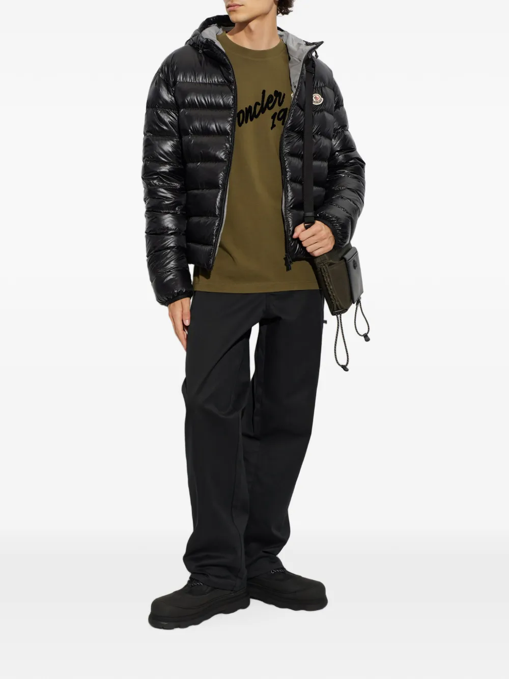 Moncler T-shirt met logoprint Groen